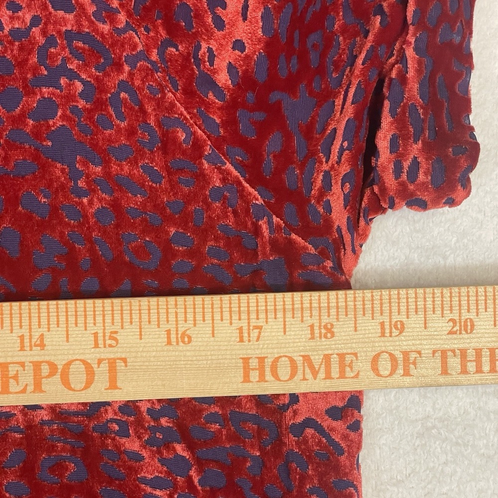 Johnny Was Jade Collection Doris Silk Blend Mini Dress Flare Boho Red Blue XS - Picture 5 of 11